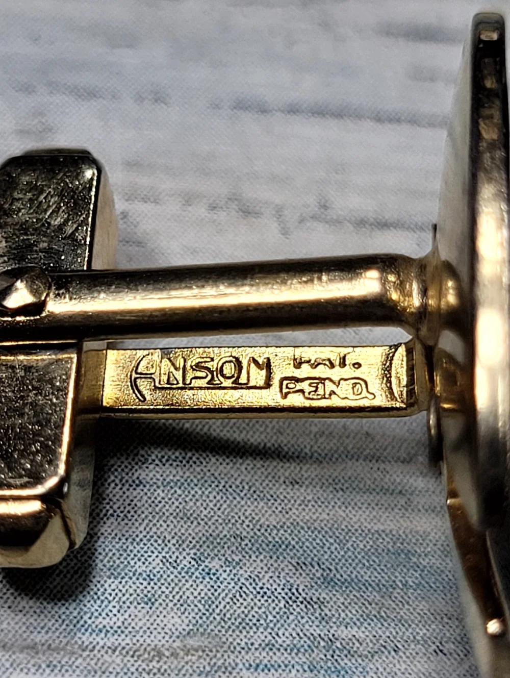 Anson Gold-Tone Cufflinks with red cabochon